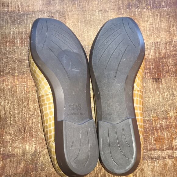 SAS Shoes Simplify Everyday Loafer Womens 11 Beige Croc Comfort Shoe Made in USA - Picture 8 of 9